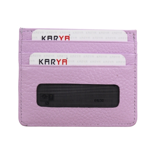 Кошелек картхолдер кожаный Karya 0049-082 светло-фиолетовый