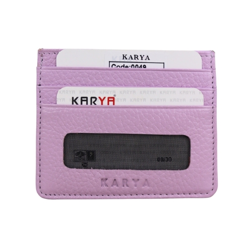 Кошелек картхолдер кожаный Karya 0049-082 светло-фиолетовый