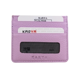 Кошелек картхолдер кожаный Karya 0049-082 светло-фиолетовый
