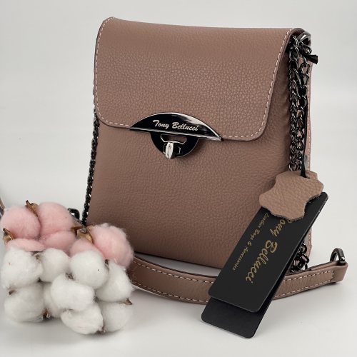 Сумка женская кожаная Tony Bellucci 0353-205 пудровая