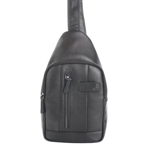 Сумка чоловіча шкіряна через плече Tony Bellucci T5220-1 чорна