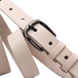 Ремінь жіночий шкіряний Кремінь 05.25.00.72 молочний 120 см