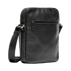 Сумка чоловіча шкіряна через плече Vittorio Safino VS 022 чорна Корсика