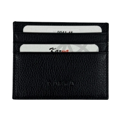 Гаманець картхолдер шкіряний Karya 0041-45 чорний