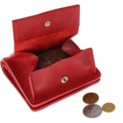 Кошелек женский кожаный Grande Pelle 537660 красный (кожа глянцевая)