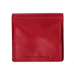 Кошелек женский кожаный Grande Pelle 537660 красный (кожа глянцевая)