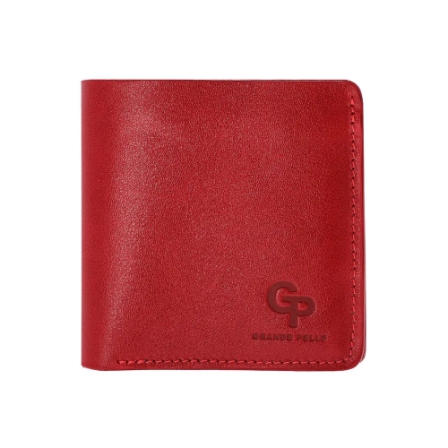 Кошелек женский кожаный Grande Pelle 537660 красный (кожа глянцевая)