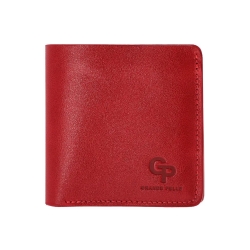 Кошелек женский кожаный Grande Pelle 537660 красный (кожа глянцевая)