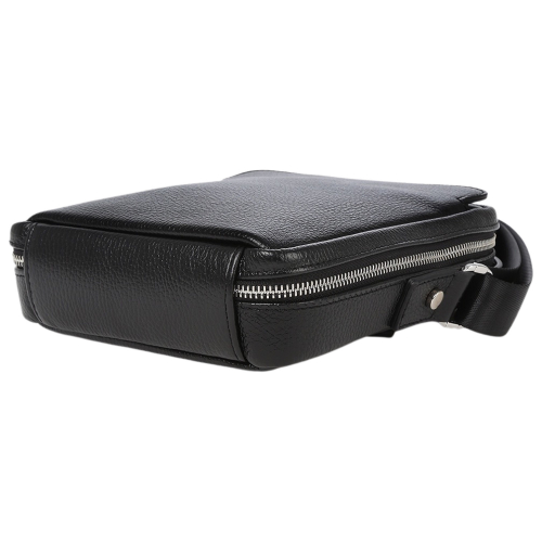 Сумка чоловіча через плече шкіряна Bond Non 1447-281 чорна