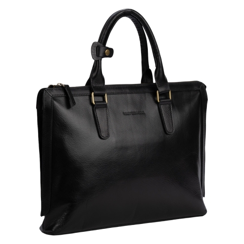 Сумка чоловіча шкіряна для документів Tony Bellucci T5037-KR-01 чорна