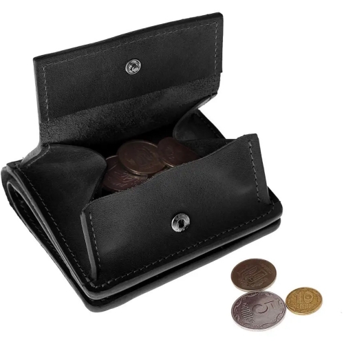 Кошелек мужской кожаный Grande Pelle 537610 черный (кожа глянцевая)