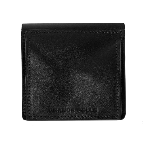 Кошелек мужской кожаный Grande Pelle 537610 черный (кожа глянцевая)