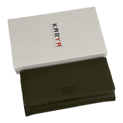 Кошелек женский кожаный Karya 1159-084 хаки