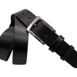 Ремень мужской кожаный Кремень 01.35.00.221 черный 125 см