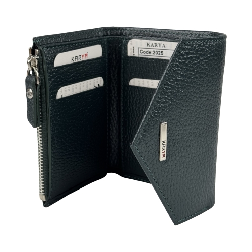 Кошелек женский кожаный Karya 2025-030 темно-зеленый