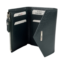 Кошелек женский кожаный Karya 2025-030 темно-зеленый