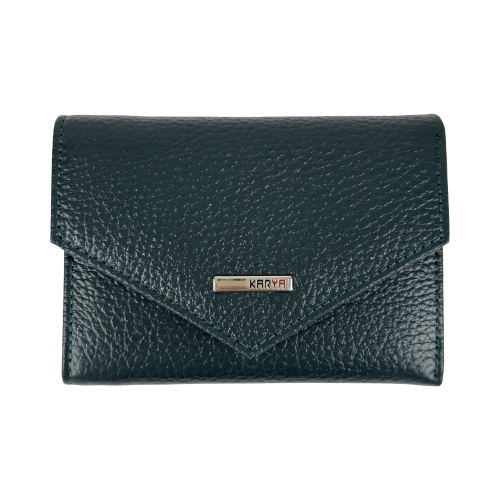 Кошелек женский кожаный Karya 2025-030 темно-зеленый