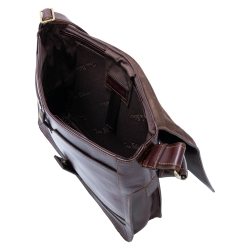 Сумка чоловіча шкіряна для документів Tony Bellucci T5057-KR-04 темно-коричнева