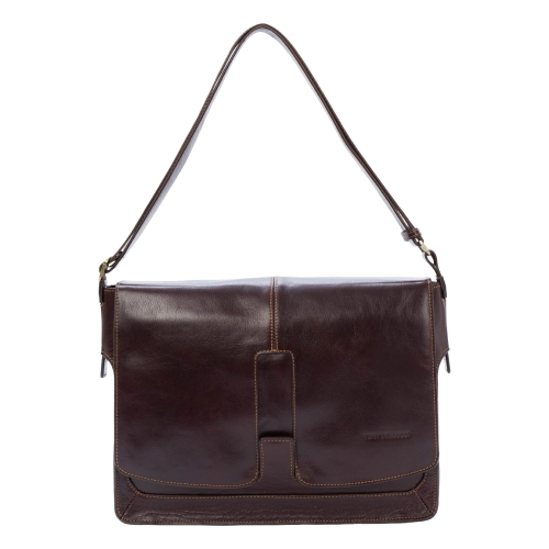 Сумка чоловіча шкіряна для документів Tony Bellucci T5057-KR-04 темно-коричнева