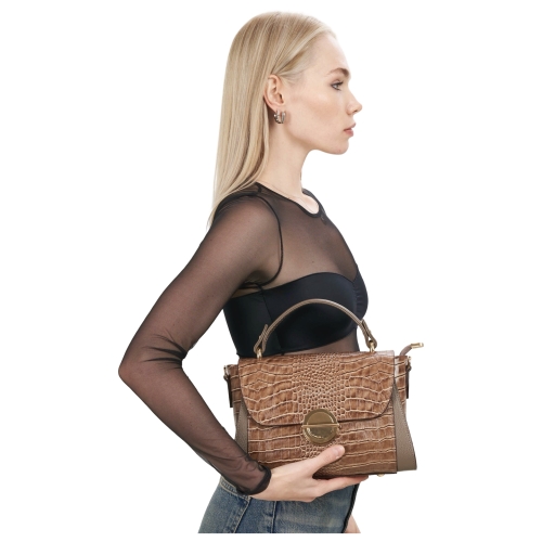 Сумка жіноча шкіряна Tony Bellucci 0551-354 світло-коричнева