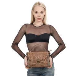 Сумка жіноча шкіряна Tony Bellucci 0551-354 світло-коричнева