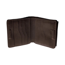 Кошелек мужской кожаный Grande Pelle 537620 темно-коричневый (кожа глянцевая)