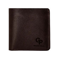 Кошелек мужской кожаный Grande Pelle 537620 темно-коричневый (кожа глянцевая)