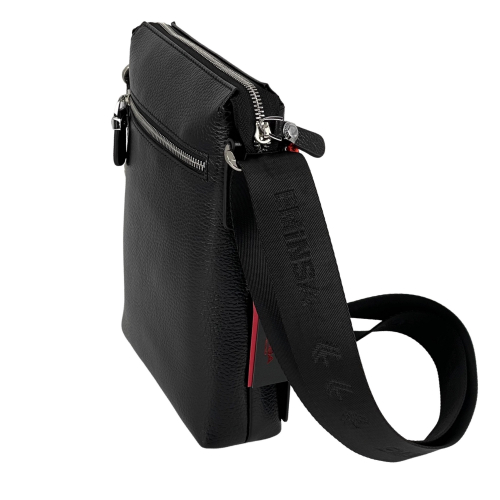 ​Сумка чоловіча шкіряна Eminsa 6146 37-1 чорна