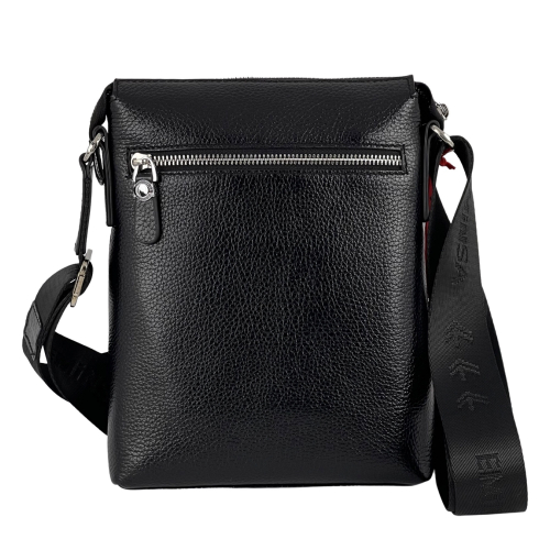 ​Сумка чоловіча шкіряна Eminsa 6146 37-1 чорна