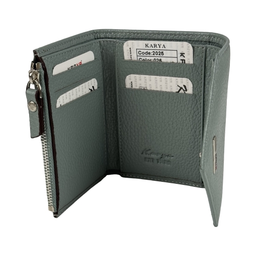 Кошелек женский кожаный Karya 2025-026 фисташковый