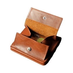 Кошелек мужской кожаный Grande Pelle 537623 коричневый (кожа глянцевая)