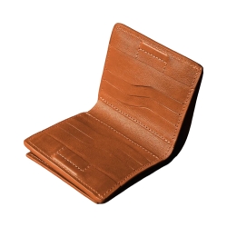 Кошелек мужской кожаный Grande Pelle 537623 коричневый (кожа глянцевая)