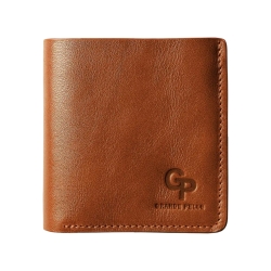 Кошелек мужской кожаный Grande Pelle 537623 коричневый (кожа глянцевая)