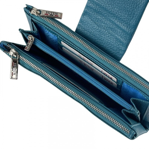 Кошелек женский кожаный Butun 507-004 050 бирюзовый
