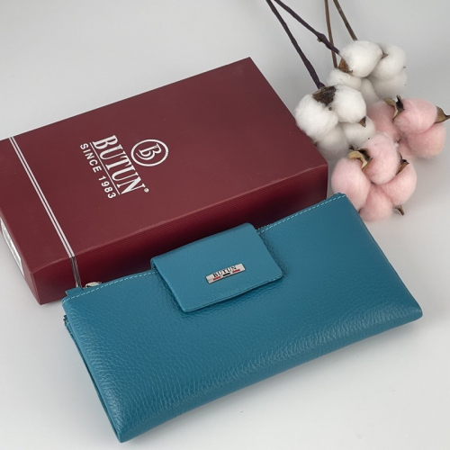 Кошелек женский кожаный Butun 507-004 050 бирюзовый