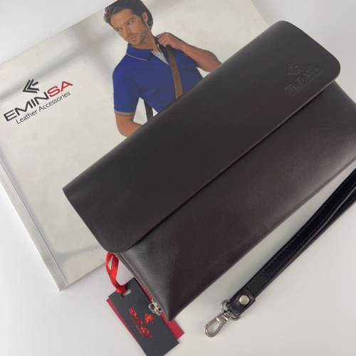 Клатч чоловічий шкіряний Eminsa 5099 19-3 темно-коричневий