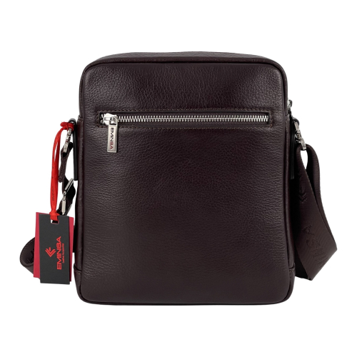 Сумка чоловіча шкіряна Eminsa 6147 37-3 темно-коричнева