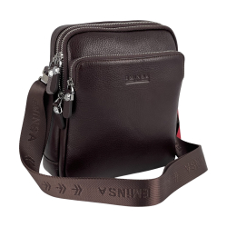 Сумка чоловіча шкіряна Eminsa 6147 37-3 темно-коричнева