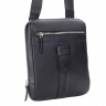 Сумка чоловіча через плече шкіряна Bond Non 1347-1 чорна