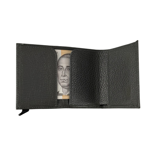 Визитница-картхолдер кожаная Bond Non 580-1032 серая