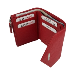 Кошелек женский кожаный Karya 2025-46 красный