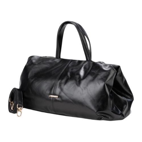 Сумка-саквояж женская кожаная Enzo Nori EN1095-KR01 чорный