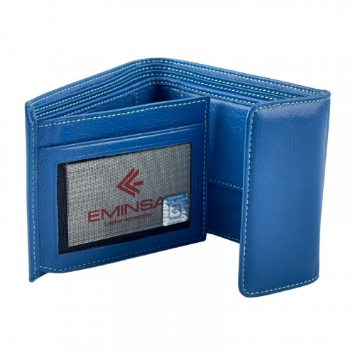 Кошелек женский кожаный Eminsa 1036 12-28 лазурный