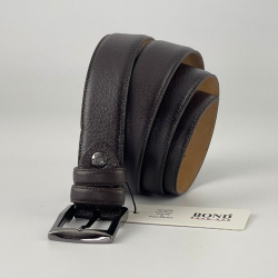 Ремень мужской кожаный Bond Non 17010 130 см темно-коричневый