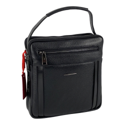 Сумка чоловіча шкіряна Eminsa 6136 18-1 чорна
