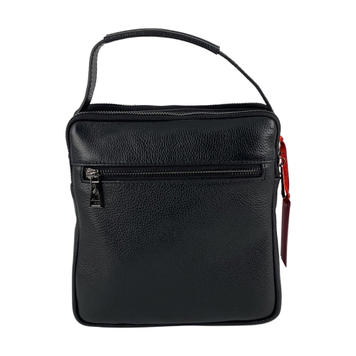 Сумка чоловіча шкіряна Eminsa 6136 18-1 чорна