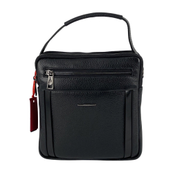 Сумка чоловіча шкіряна Eminsa 6136 18-1 чорна