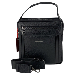 Сумка чоловіча шкіряна Eminsa 6136 18-1 чорна