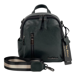 Рюкзак жіночий шкіряний Tony Bellucci 0420-1005 темно-зелений