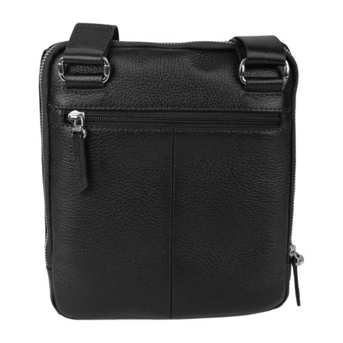 Сумка чоловіча через плече шкіряна Bond Non 1347-281 чорна